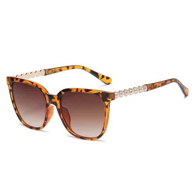 Faux Square Sunglasses Pearl