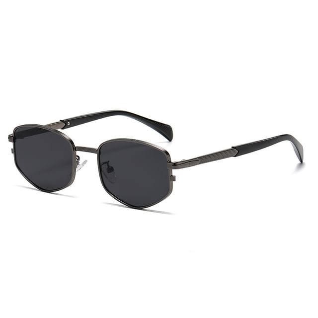 Frame Geometric Metal Sunglasses