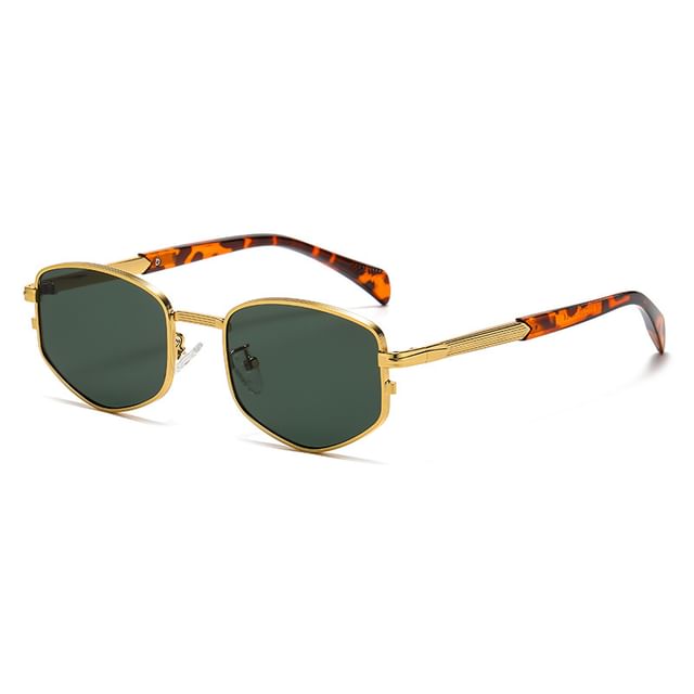 Frame Geometric Metal Sunglasses