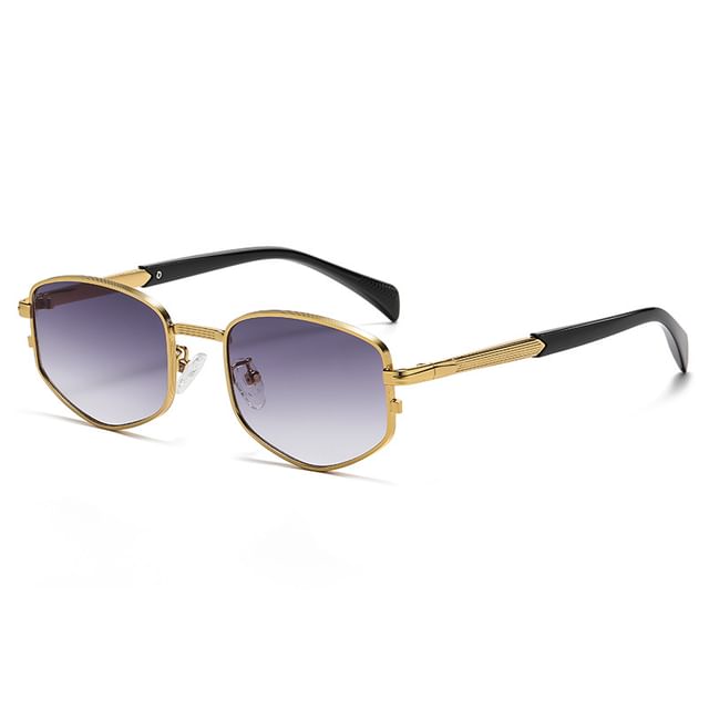 Frame Geometric Metal Sunglasses