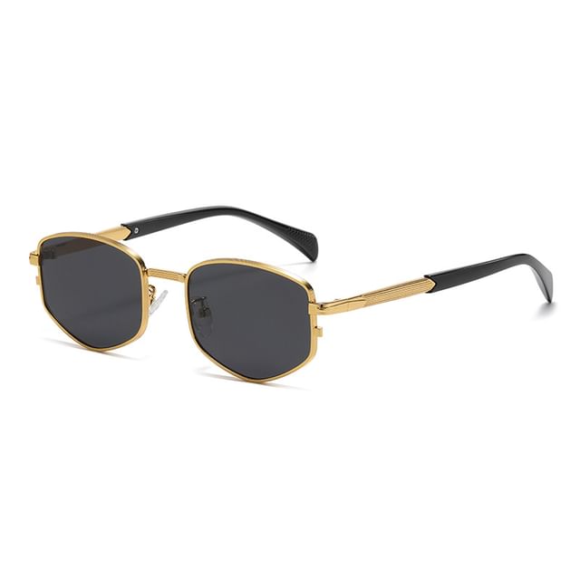 Frame Geometric Metal Sunglasses