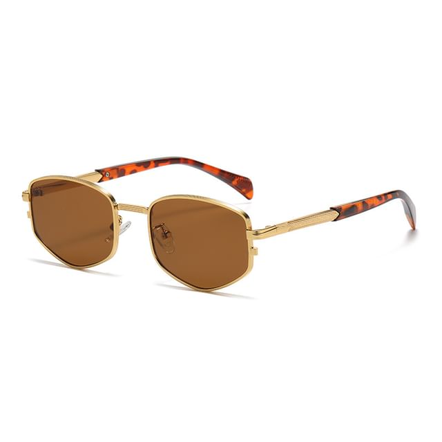 Frame Geometric Metal Sunglasses