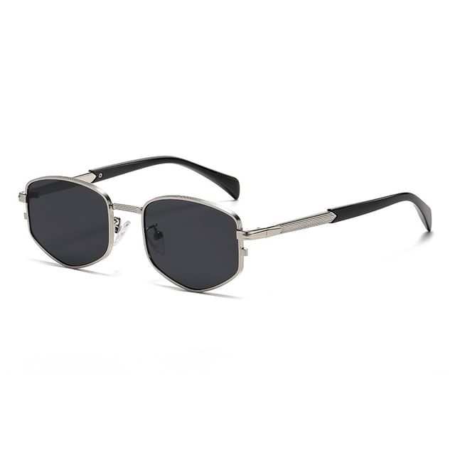 Frame Geometric Metal Sunglasses