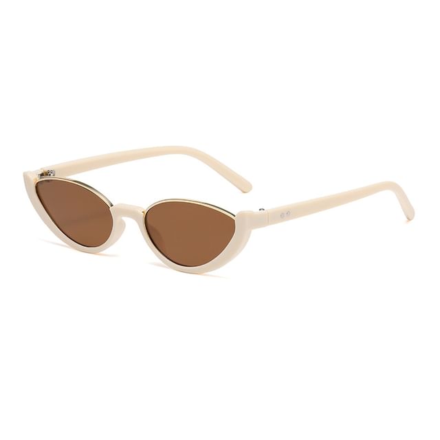 Semi-Rimless Sunglasses Small Oval