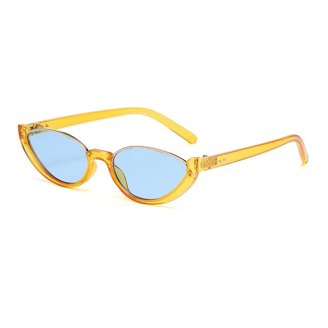 Semi-Rimless Sunglasses Small Oval