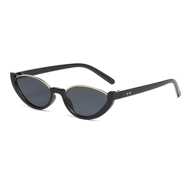 Semi-Rimless Sunglasses Small Oval