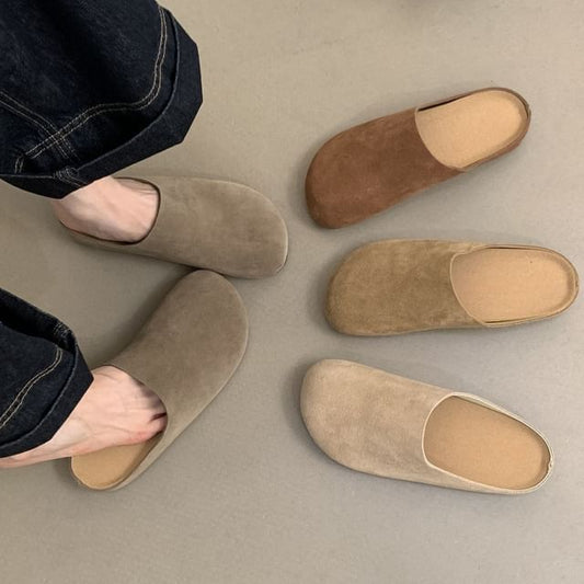 Faux Mules Suede