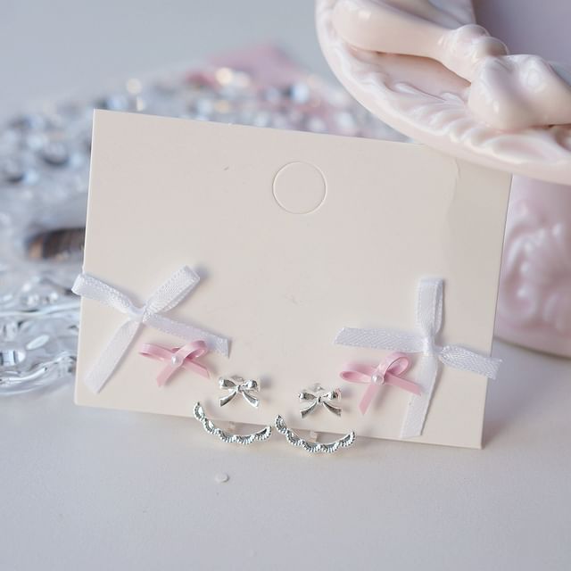 Pairs: 3 of Earring Set Bow