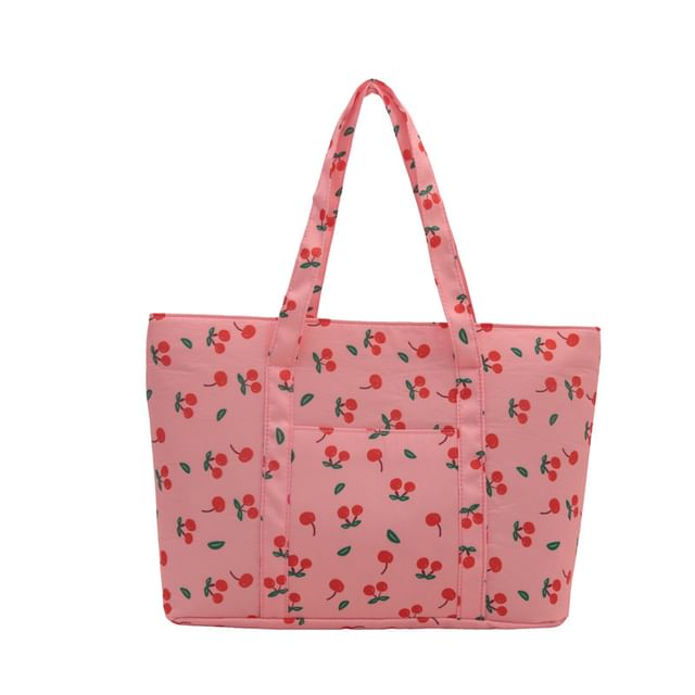 Cherry Print Tote Bag