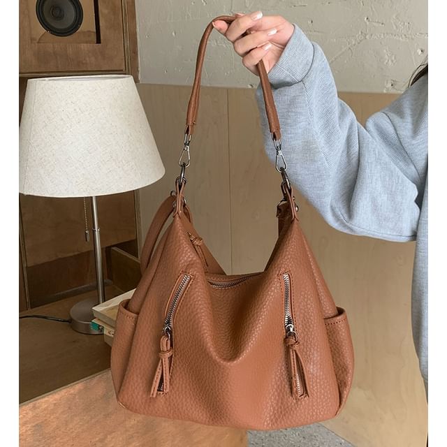 Leather Shoulder Faux Bag Tassel