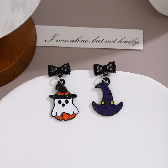 Halloween Cartoon Asymmetrical Alloy Drop Earring