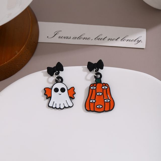 Halloween Cartoon Asymmetrical Alloy Drop Earring