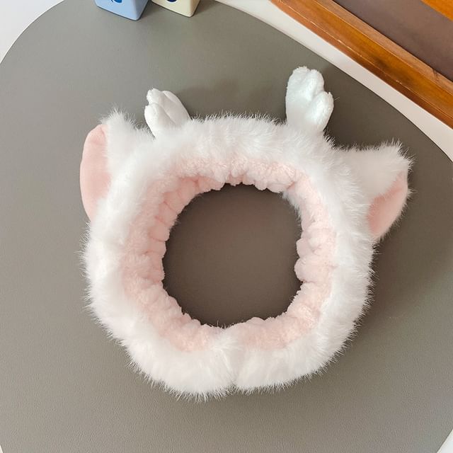 Antler Fleece Headband / Hair Tie