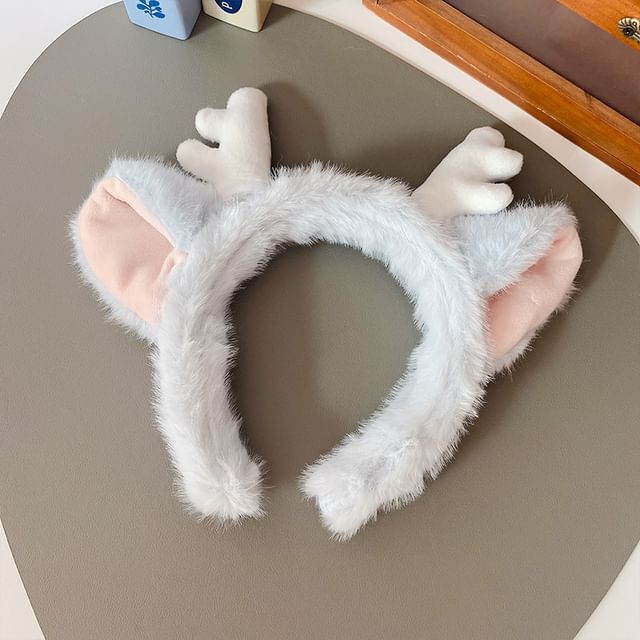 Antler Fleece Headband / Hair Tie