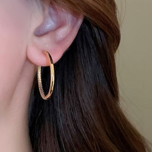 Textured Hoop Earring