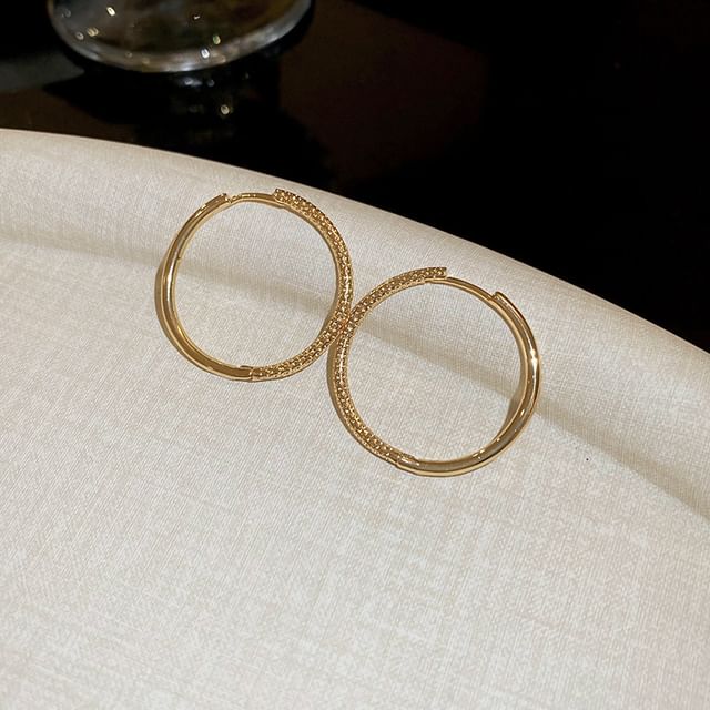 Textured Hoop Earring