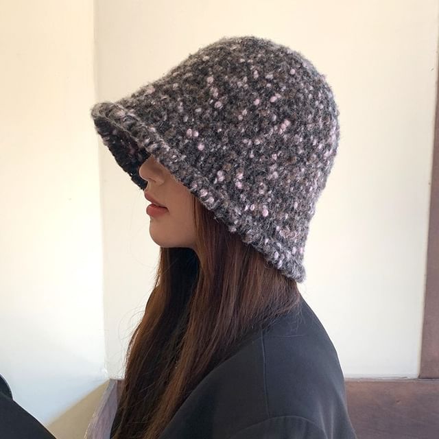 Melange Hat Knit Bucket