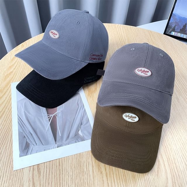 Applique Lettering Cap Baseball