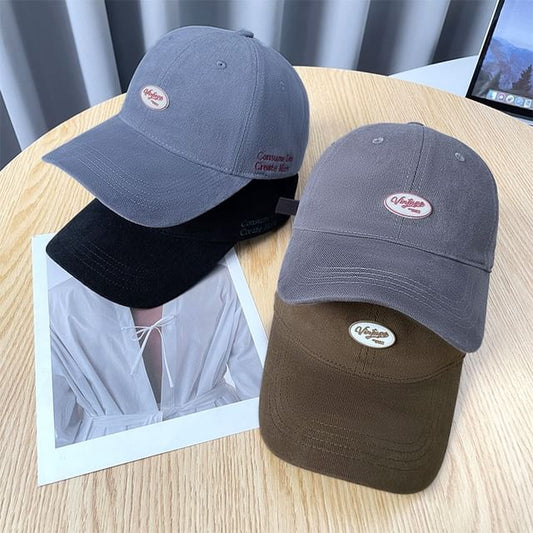 Applique Lettering Cap Baseball