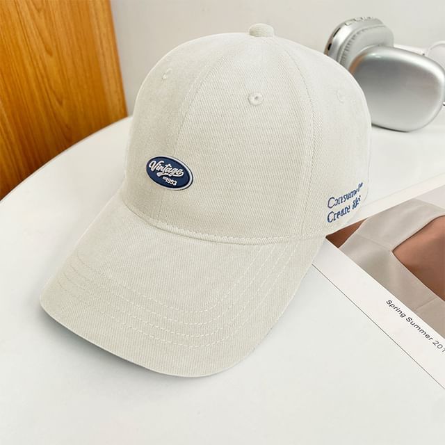 Applique Lettering Cap Baseball