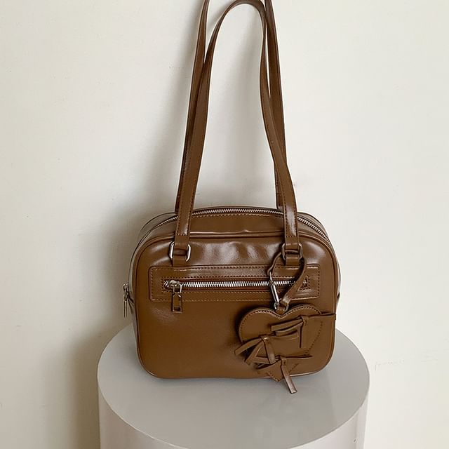 Multi-Pocket Bag Faux Tote Leather