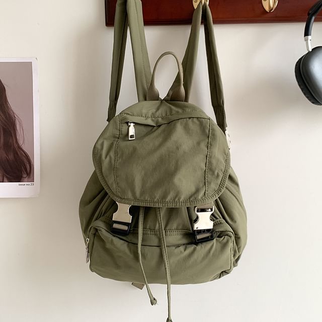 Buckled Multi-Pocket Backpack