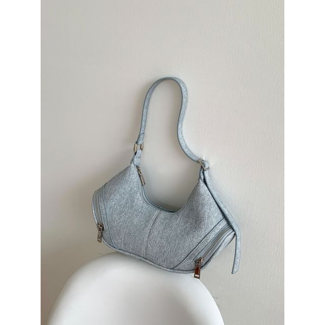 Denim Shoulder Bag Multi-Pocket