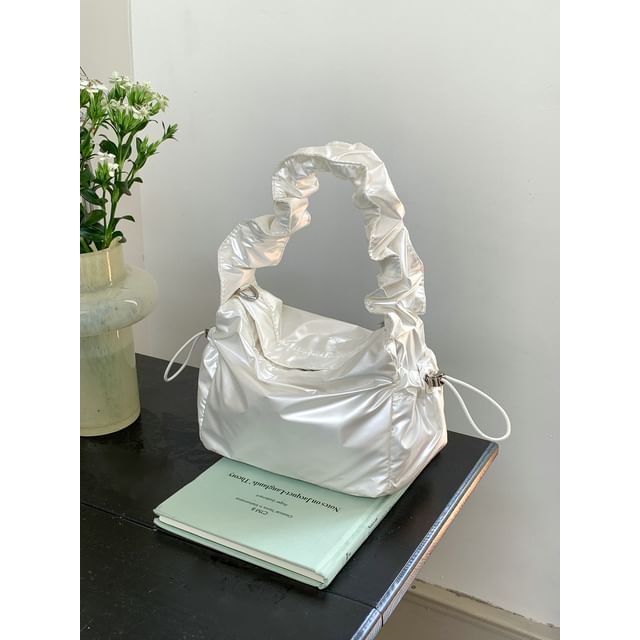 Drawstring Bag Ruched Shoulder
