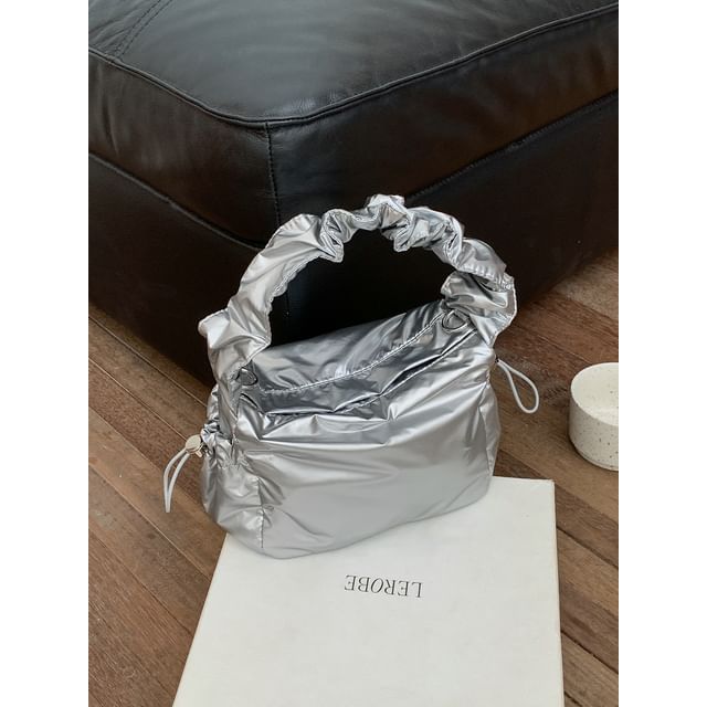 Drawstring Bag Ruched Shoulder