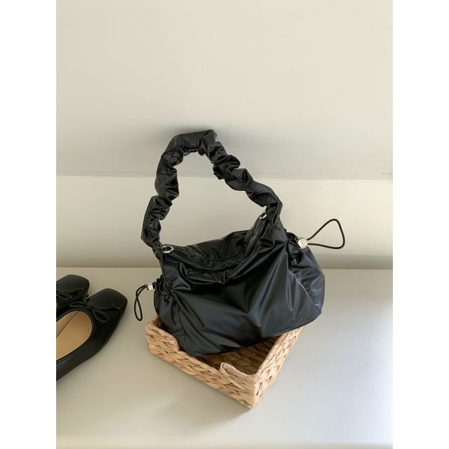 Drawstring Bag Ruched Shoulder