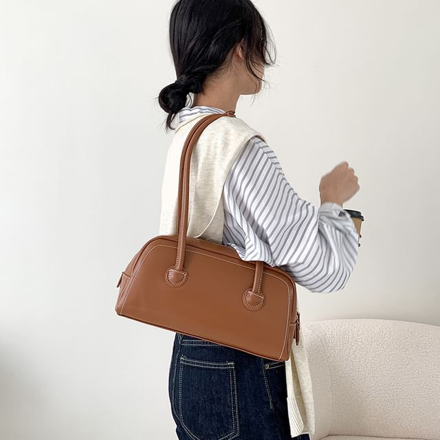 Faux Bag Leather Tote