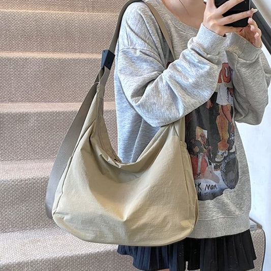Nylon Crossbody Plain Bag