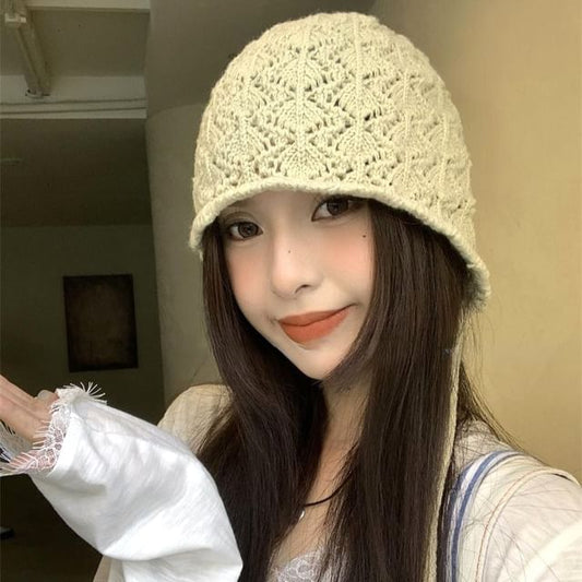 Plain Knit Crochet Beanie
