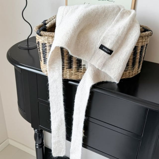 Ear Knit Cat Bonnet Hat