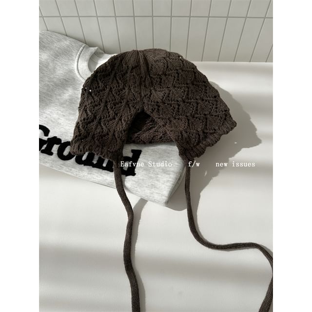 Plain Knit Crochet Beanie