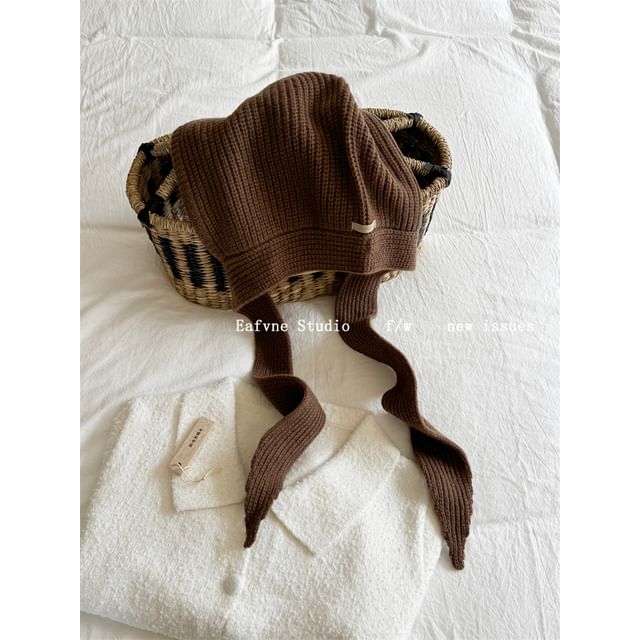 Bonnet Hat Knit Plain