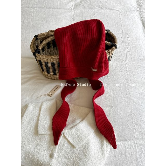 Bonnet Hat Knit Plain