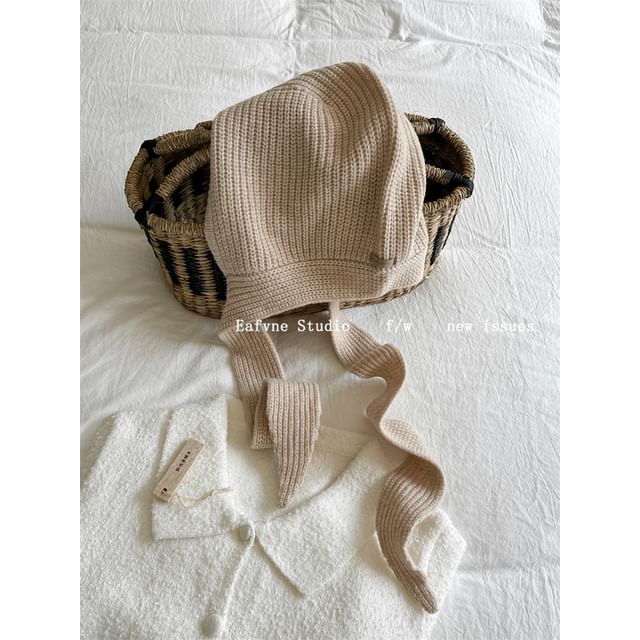 Bonnet Hat Knit Plain