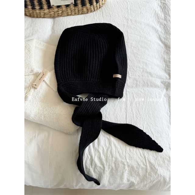 Bonnet Hat Knit Plain