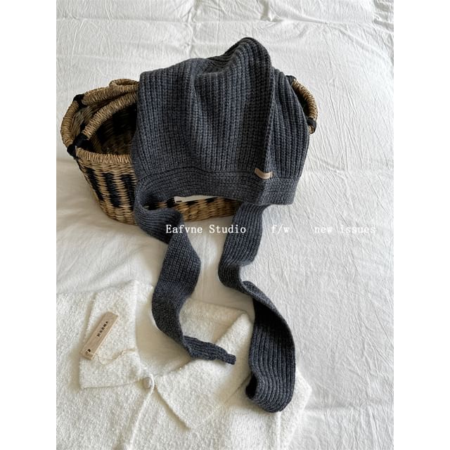 Bonnet Hat Knit Plain