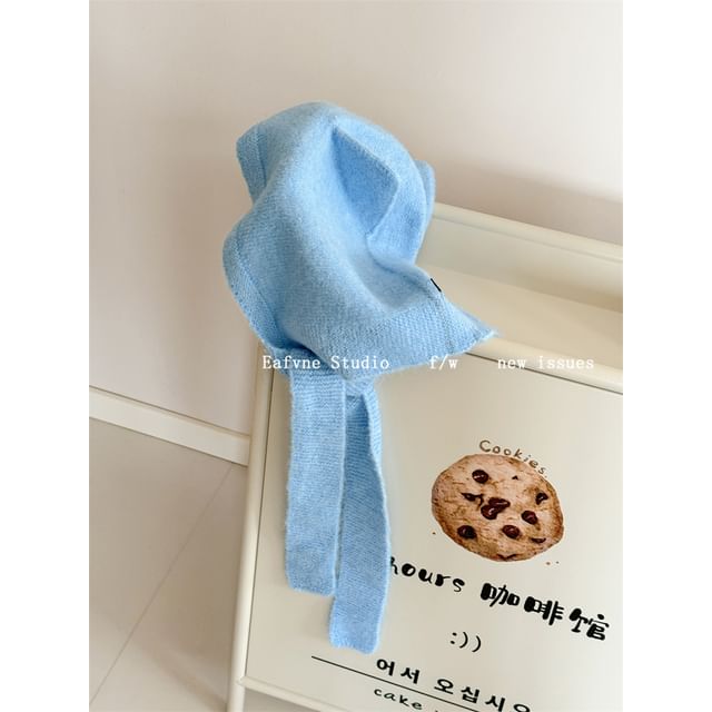 Ear Knit Cat Bonnet Hat