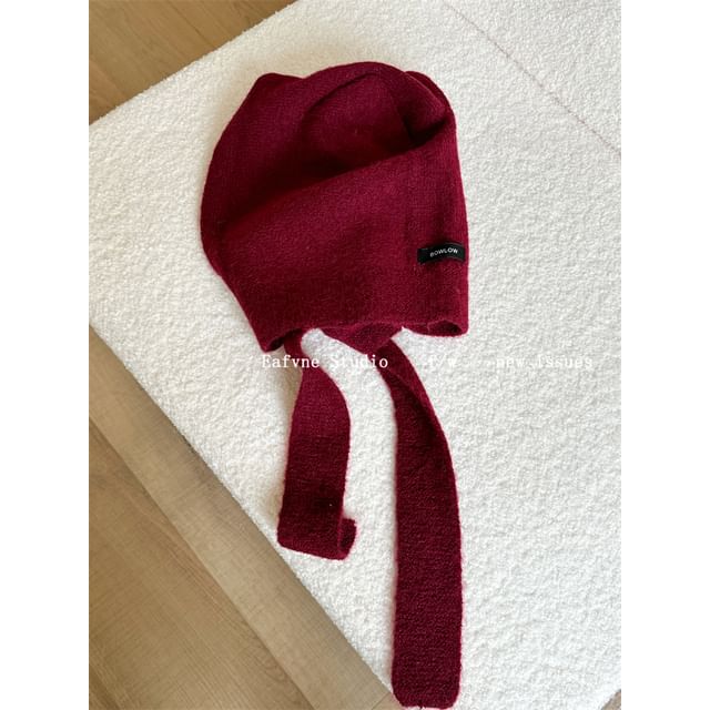Ear Knit Cat Bonnet Hat