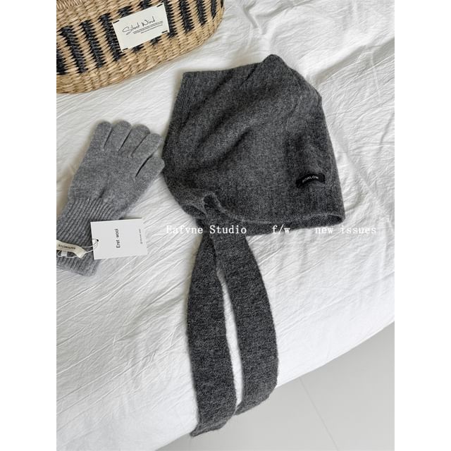 Ear Knit Cat Bonnet Hat