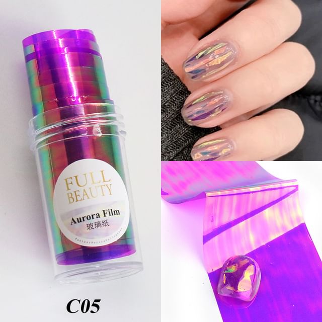 Holographic Film Nail Art Decoration