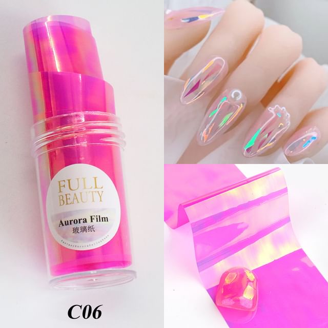 Holographic Film Nail Art Decoration