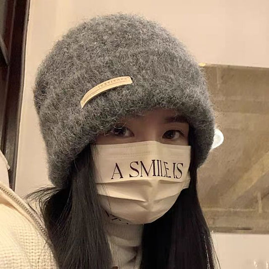 Knit / Beanie Ribbed Applique Plain