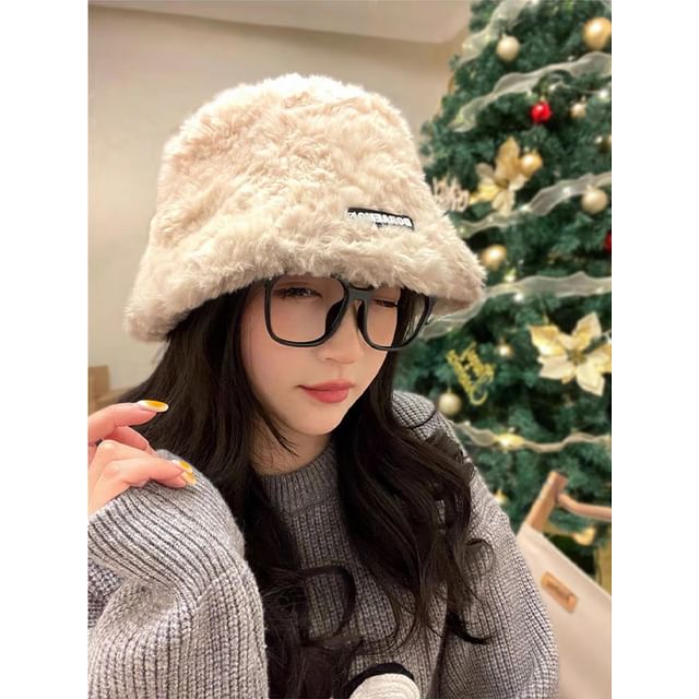 Plain Bucket Hat Fluffy