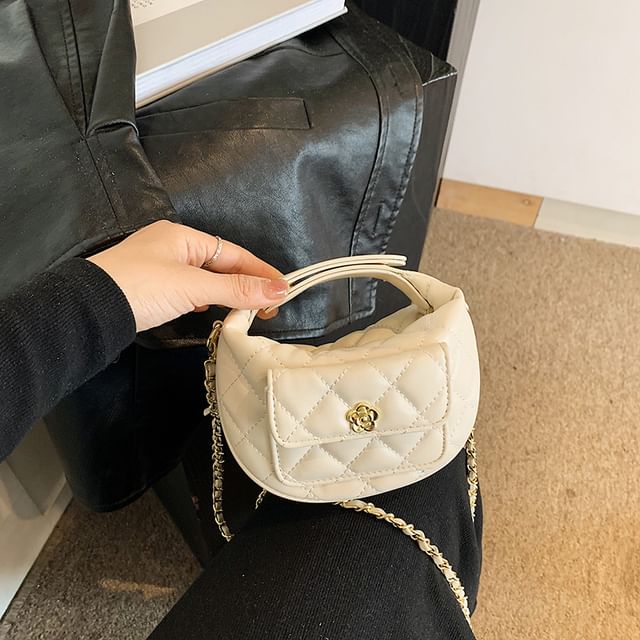 Strap Crossbody Faux Bag Quilted Leather Chain