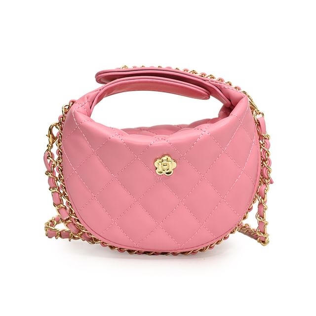 Strap Chain Faux Quilted Bag Leather Crossbody