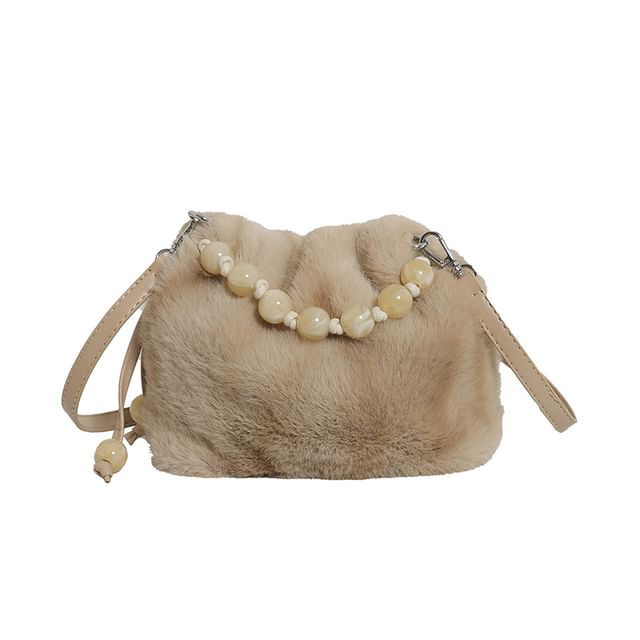 Fluffy Bag Beaded Crossbody